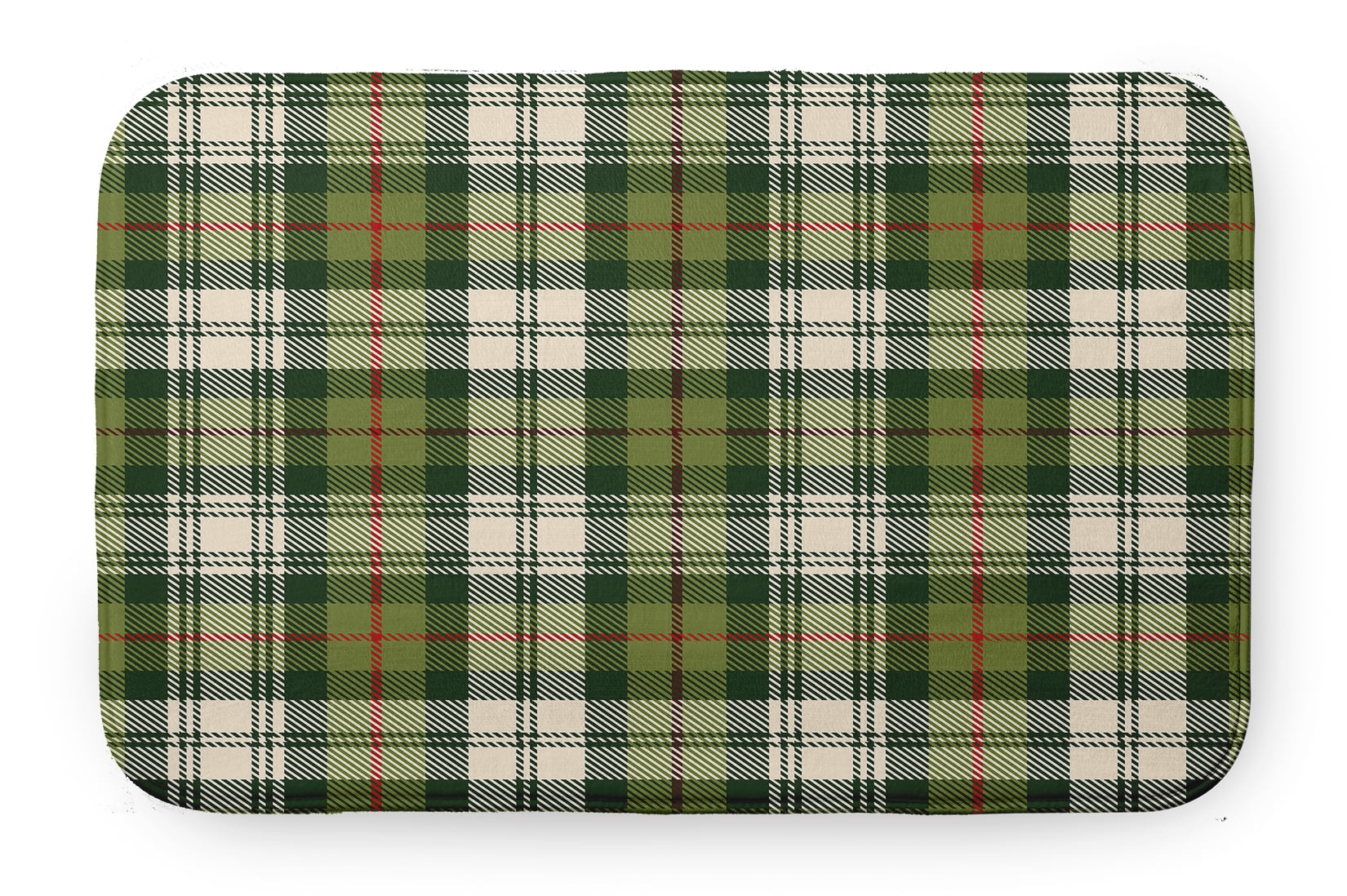 Simply Daisy Plaid Pet Feeding Mat for Dogs and Cats