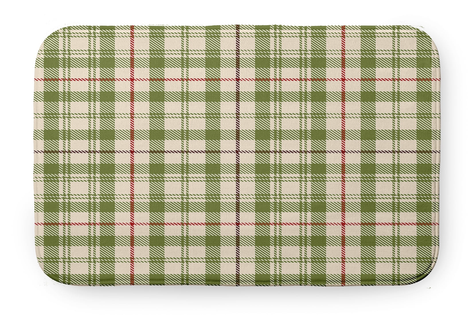 Simply Daisy Plaid Pet Feeding Mat for Dogs and Cats