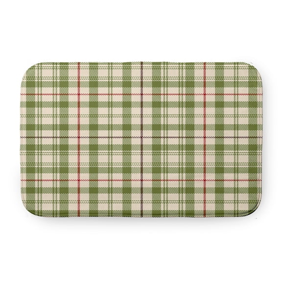 Simply Daisy Plaid Pet Feeding Mat for Dogs and Cats