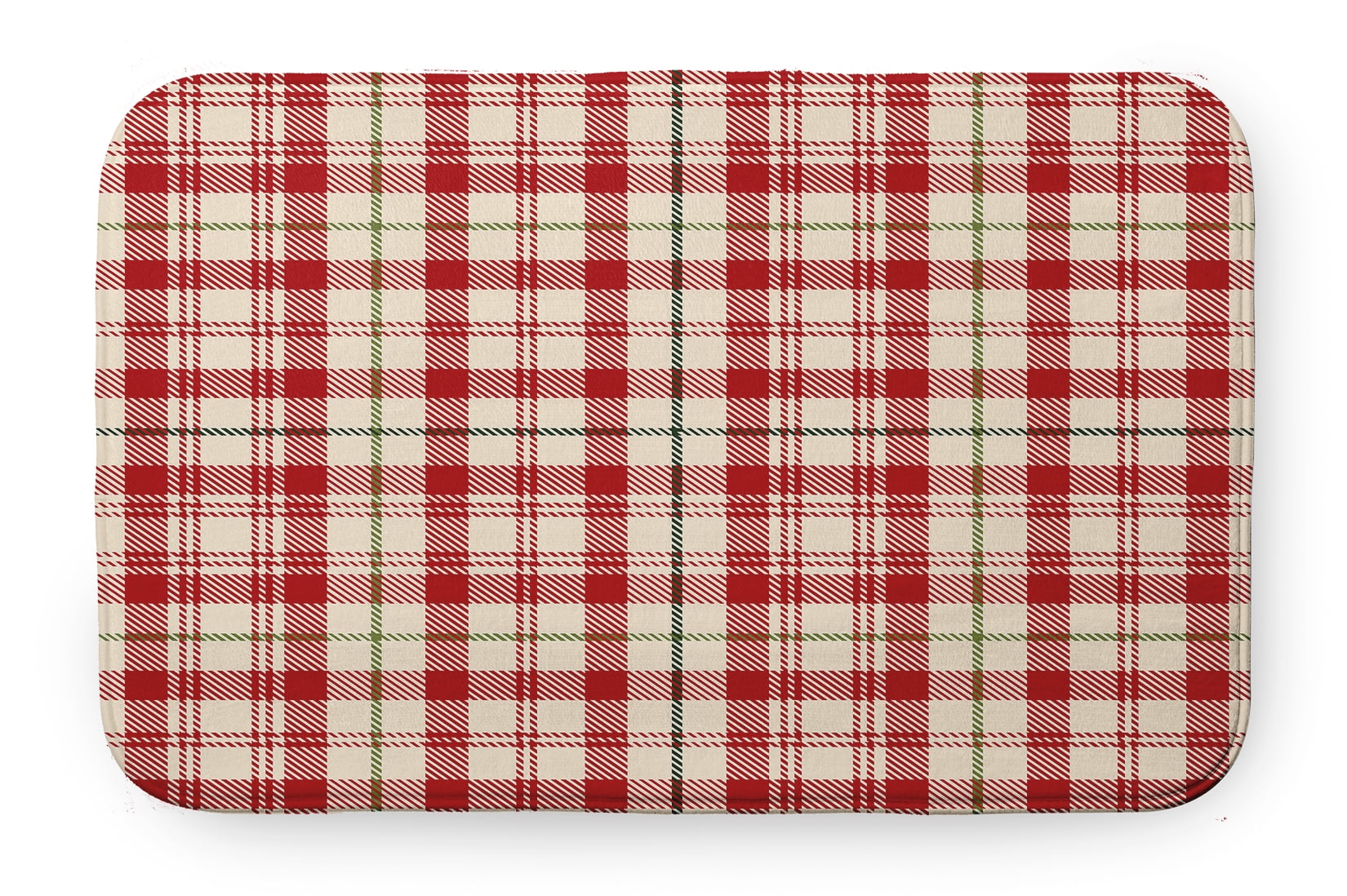 Simply Daisy Plaid Pet Feeding Mat for Dogs and Cats