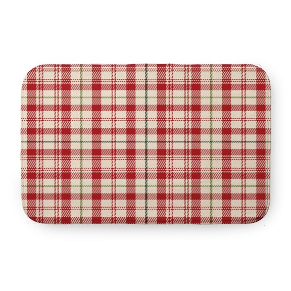 Simply Daisy Plaid Pet Feeding Mat for Dogs and Cats