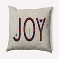 thumbnail image 1 of Simply Daisy Plum Colored Joy Filled Season Christmas Soft Spun Polyester Indoor/Outdoor Throw Pillow, 18" x 18", 1 of 4