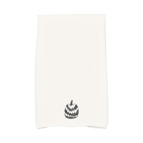 Simply Daisy Pumpkin Single 16x25 Inch Cream Halloween Print Kitchen Towel