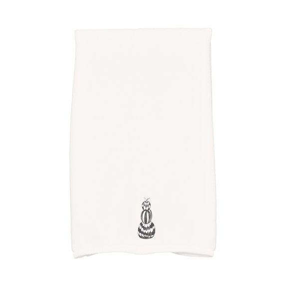 Simply Daisy Pumpkin Stack 16x25 Inch Cream Halloween Print Kitchen Towel