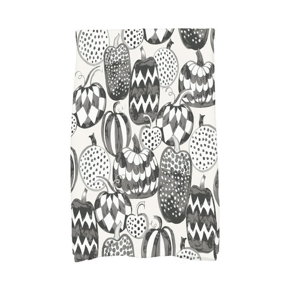 Simply Daisy Pumpkins Galore 16x25 Inch Cream Halloween Print Kitchen Towel