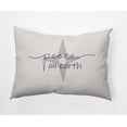 thumbnail image 1 of Simply Daisy Purple-Grey Colored Peace on Earth Christmas Soft Spun Polyester Decorative Throw Pillow, 14" x 20", 1 of 3