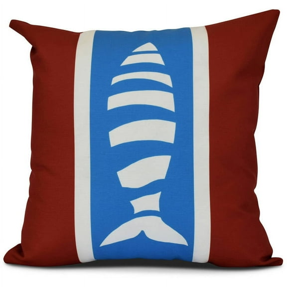 Simply Daisy, Puzzle Fish, Animal Print Outdoor Pillow