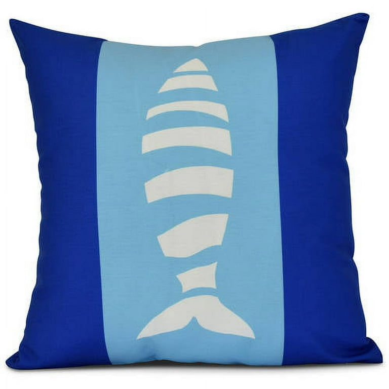 Simply Daisy Puzzle Fish Animal Print Outdoor Pillow Walmart