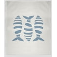 thumbnail image 1 of Simply Daisy Puzzle Fish Fleece Throw Blanket, Dusty Smoke, Small Throw, 1 of 4