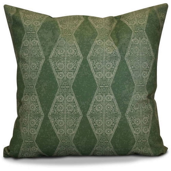 Simply Daisy Pyramid Stripe Geometric Print Outdoor Pillow