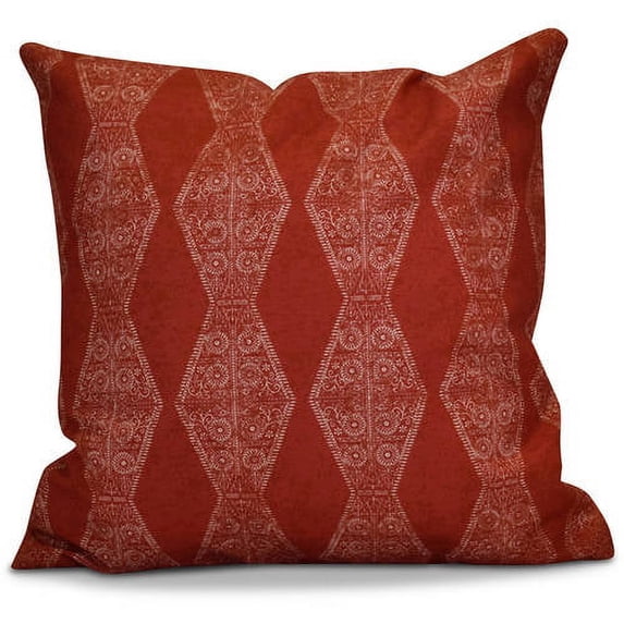 Simply Daisy Pyramid Stripe Geometric Print Outdoor Pillow