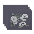 thumbnail image 1 of Simply Daisy Radiant Rose 18 x 14 Inch Purple Floral Print Placemat (Set of 4), 1 of 2