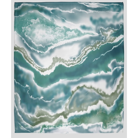 Simply Daisy Remolina Fleece Throw Blanket, Green, Standard Throw