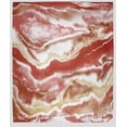 thumbnail image 1 of Simply Daisy Remolina Fleece Throw Blanket, Orange, Small Throw, 1 of 4