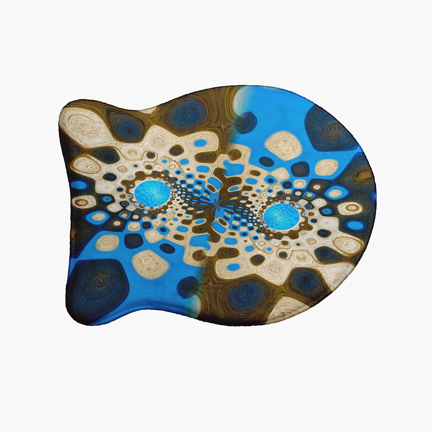 Simply Daisy Retro Reflection Fish Shape Pet Feeding Mat for Cats