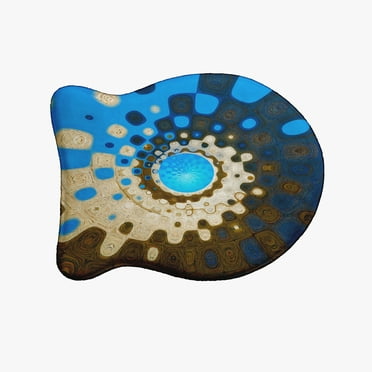 Simply Daisy Retro Twist Fish Shape Pet Feeding Mat for Cats