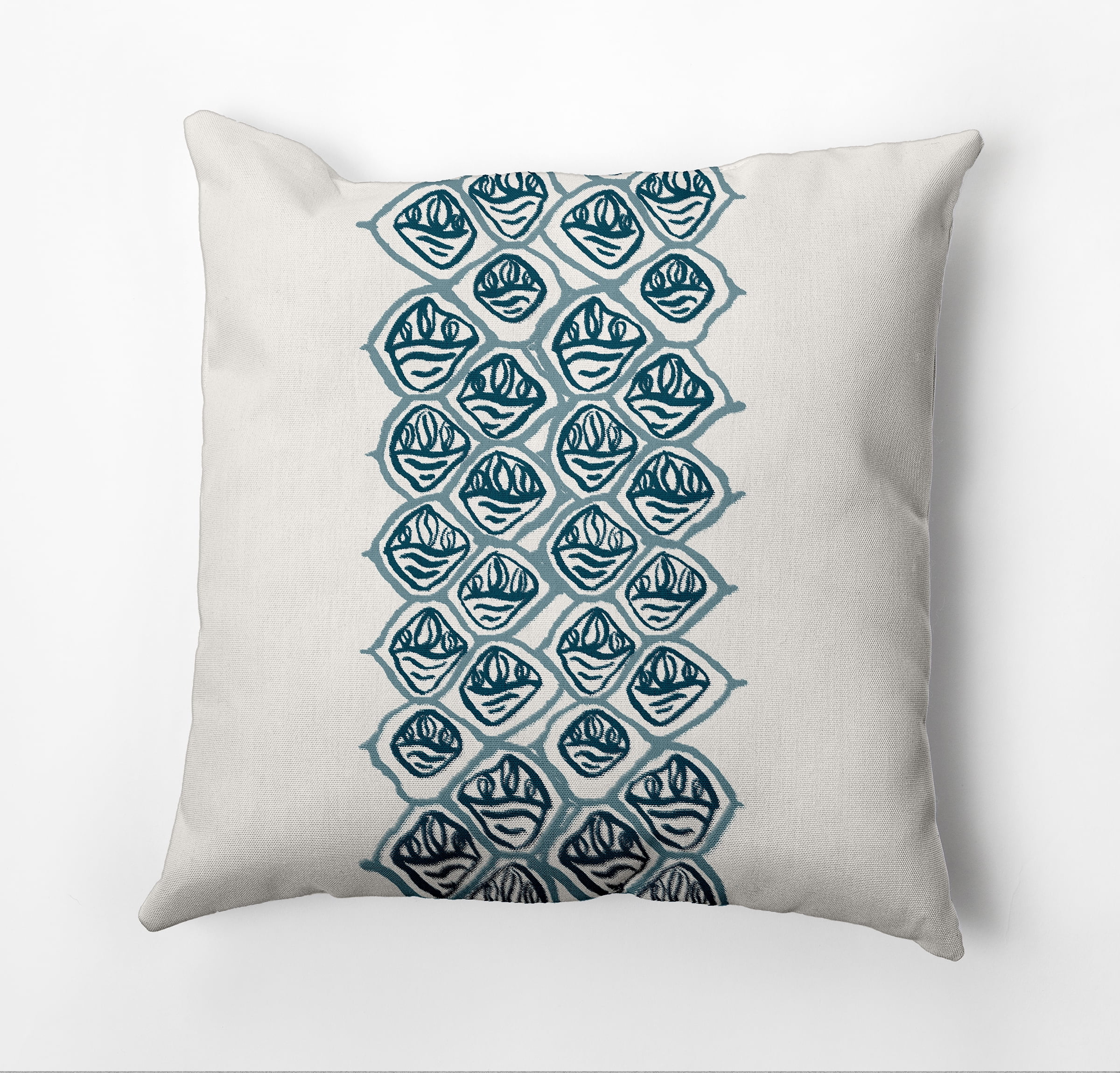 Simply Daisy Reverse Stack Outdoor Pillow, Blue, 16 in x 16 in