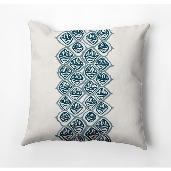 Simply Daisy Reverse Stack Outdoor Pillow, Blue, 16 in x 16 in