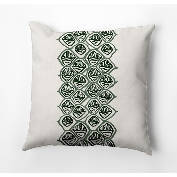 Simply Daisy Reverse Stack Outdoor Pillow, Green, 18 in x 18 in
