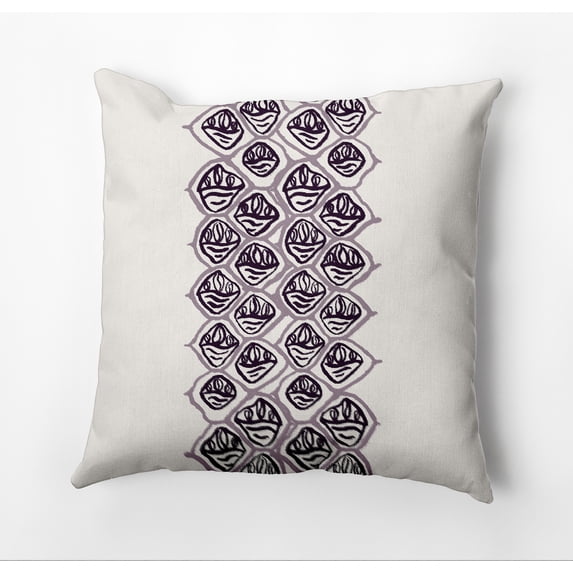 Simply Daisy Reverse Stack Outdoor Pillow, Purple/White, 20 in x 20 in