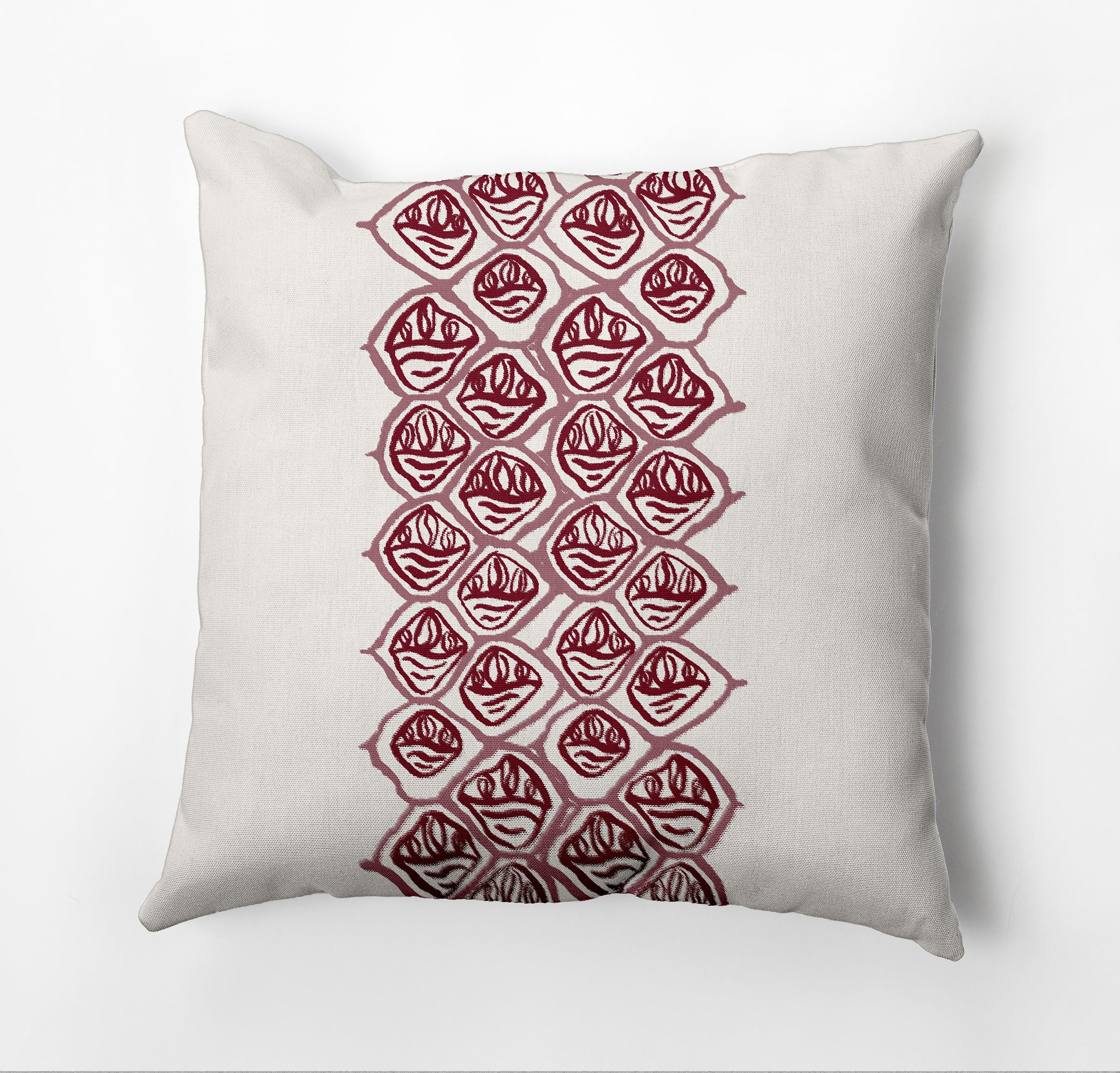 Simply Daisy Reverse Stack Outdoor Pillow, Red/White, 14 in x 20 in
