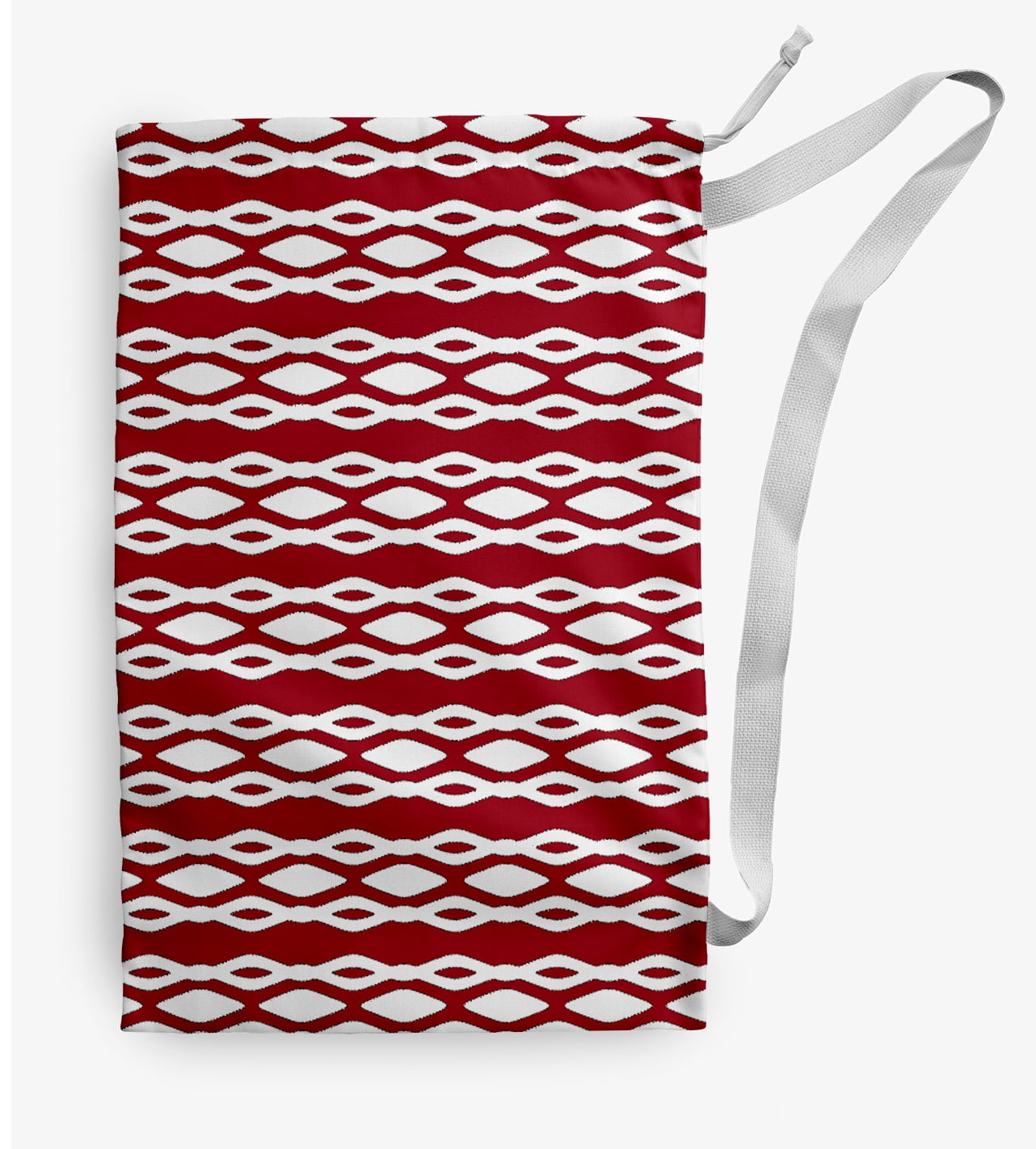 Simply Daisy Ropey Stripe 28 x 36 in Red Laundry Bag