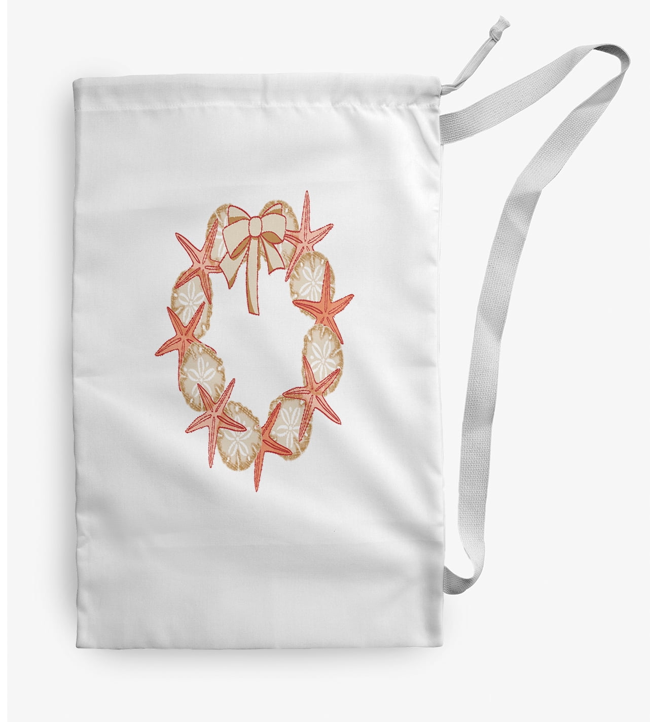 Simply Daisy SS Wreath 18 x 29 in Orange Laundry Bag