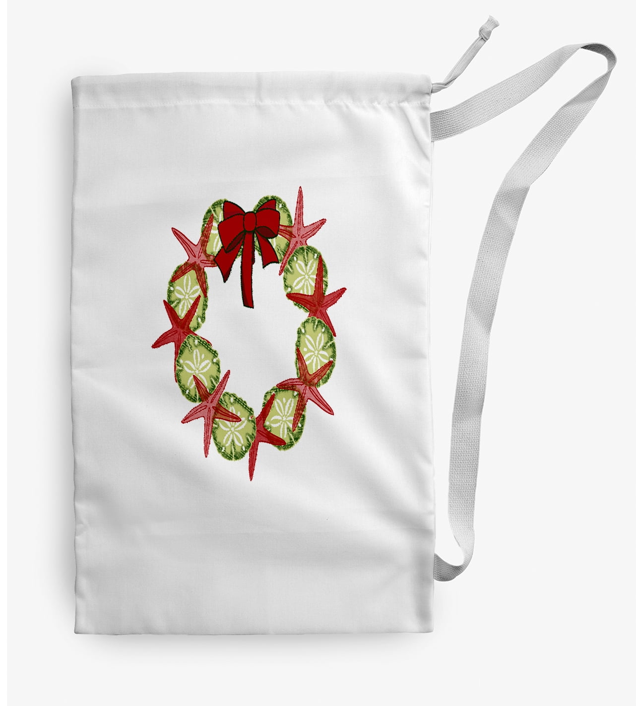 Simply Daisy SS Wreath 28 x 36 in Red Laundry Bag