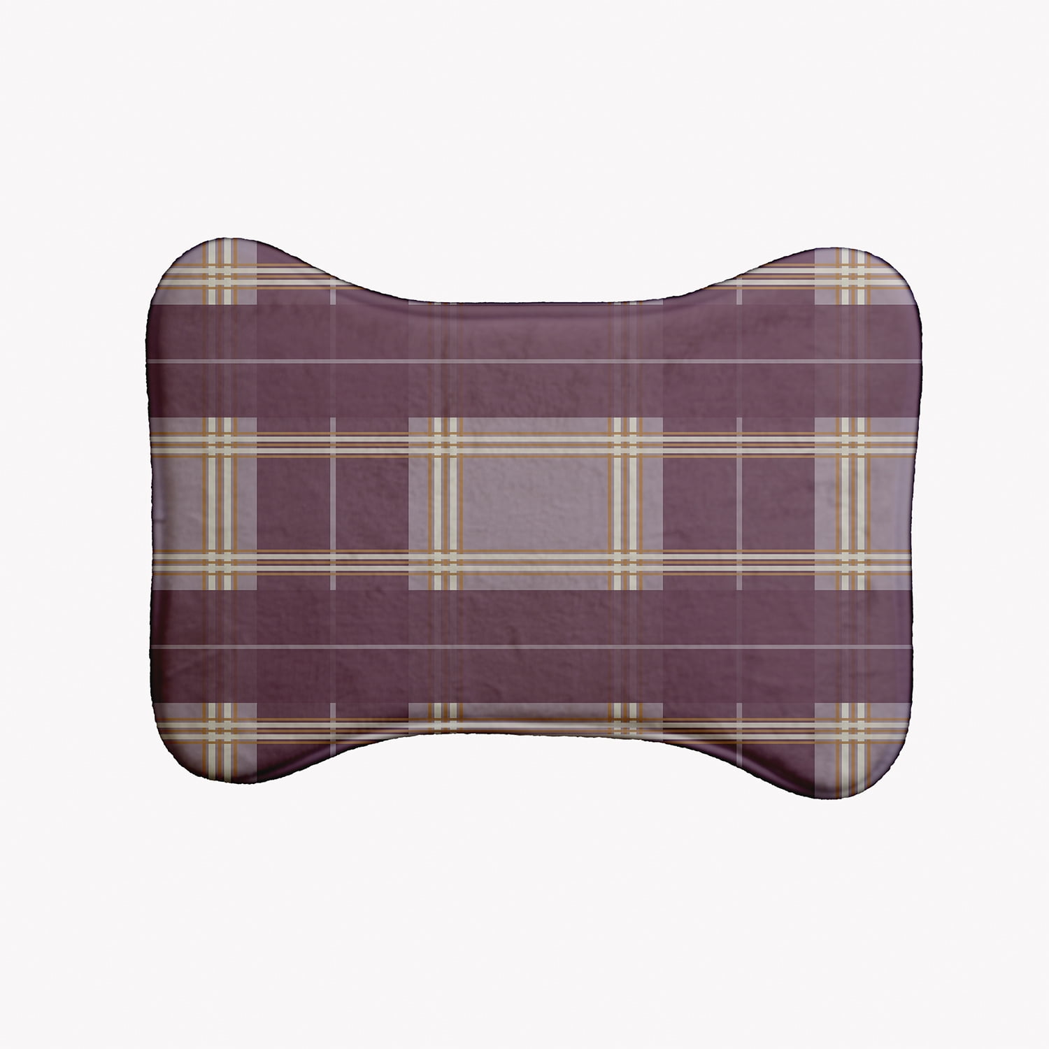 Simply Daisy Scotish Plaid Bone Shape Pet Feeding Mat for Dogs