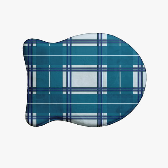 Simply Daisy Scotish Plaid Fish Shape Pet Feeding Mat for Cats