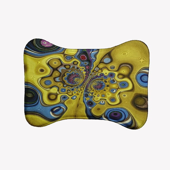 Simply Daisy Shape Shifter Bone Shape Pet Feeding Mat for Dogs