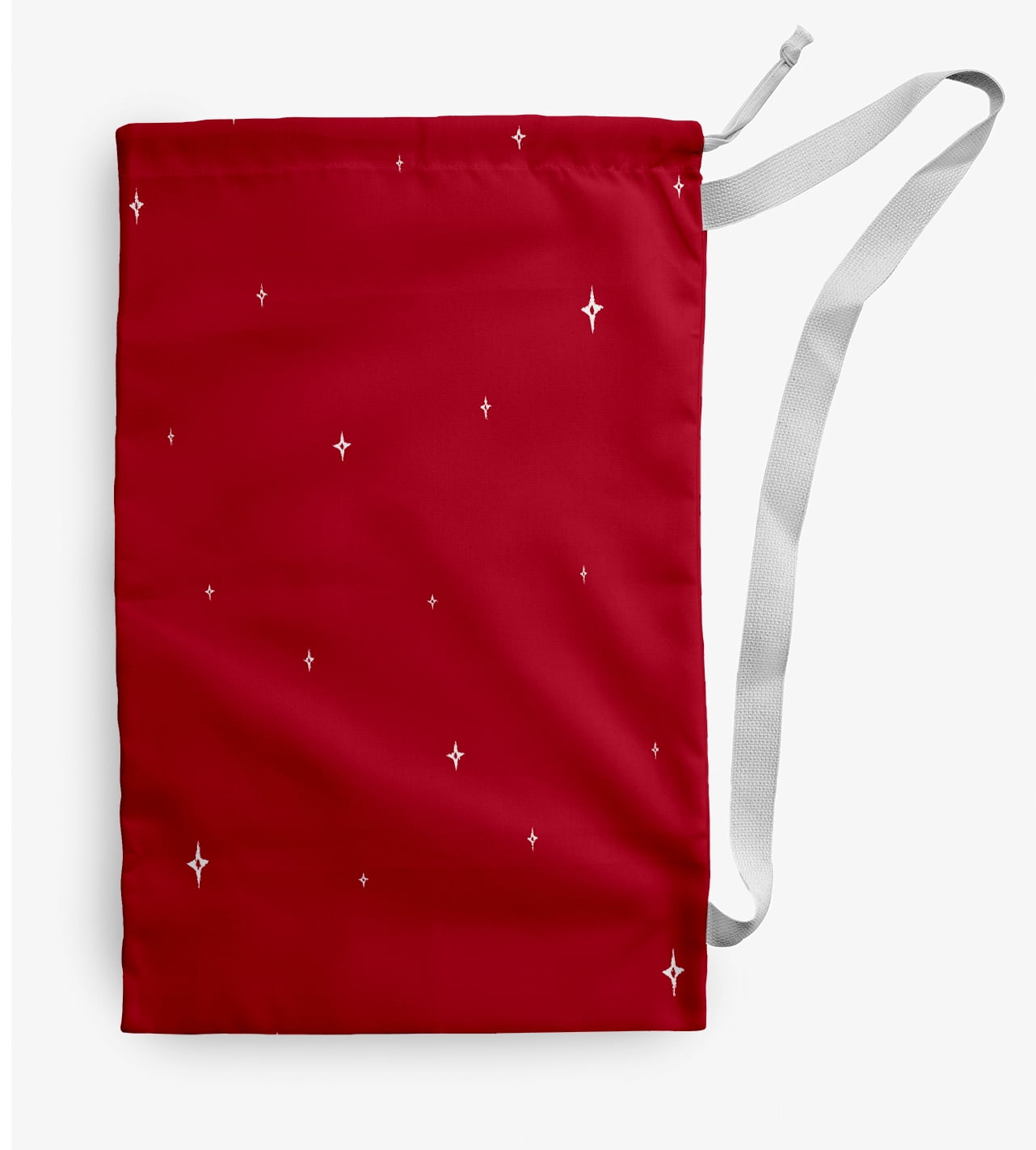 Simply Daisy Shining Stars 18 x 29 in Red Laundry Bag