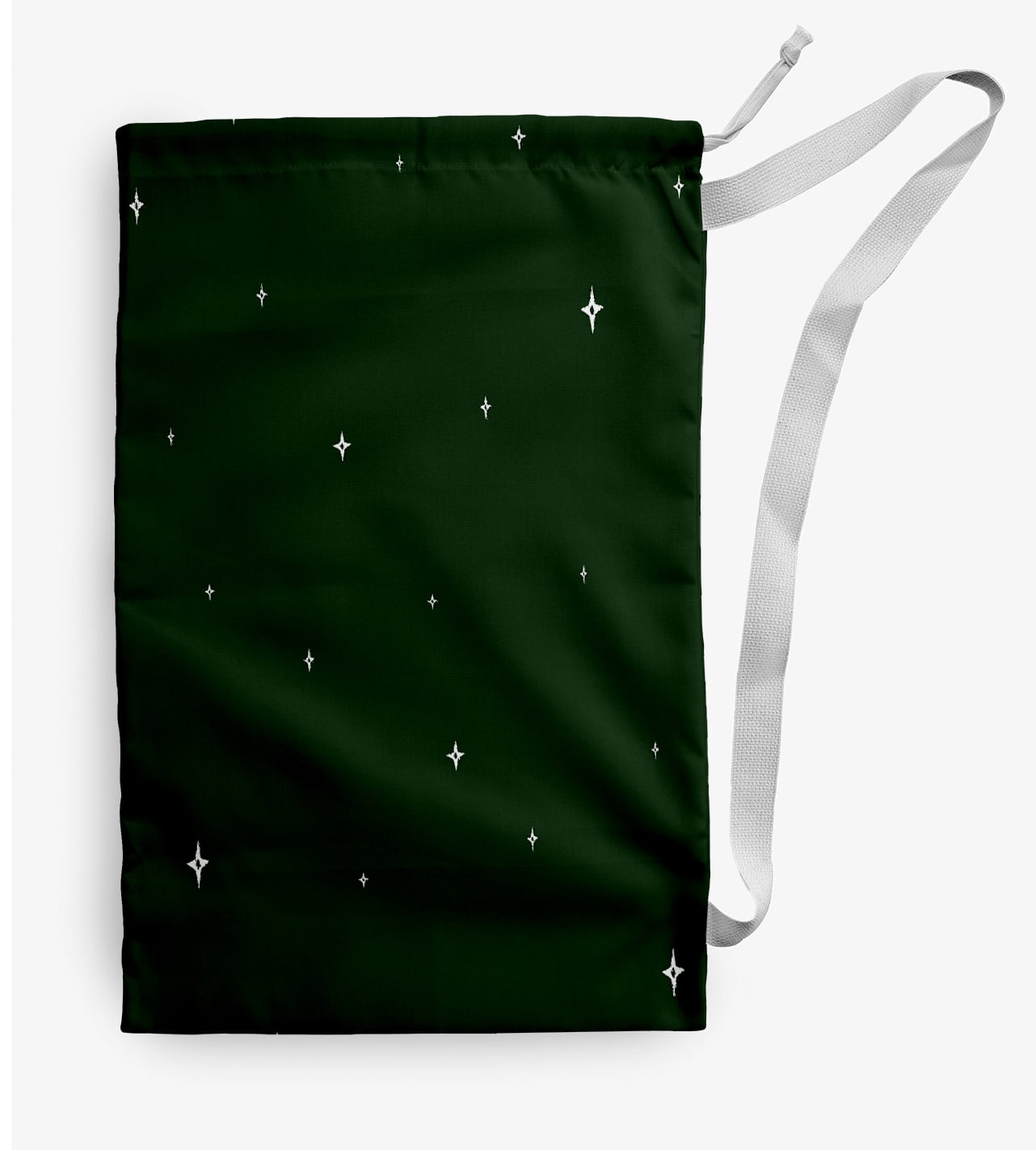 Simply Daisy Shining Stars 28 x 36 in Green Laundry Bag