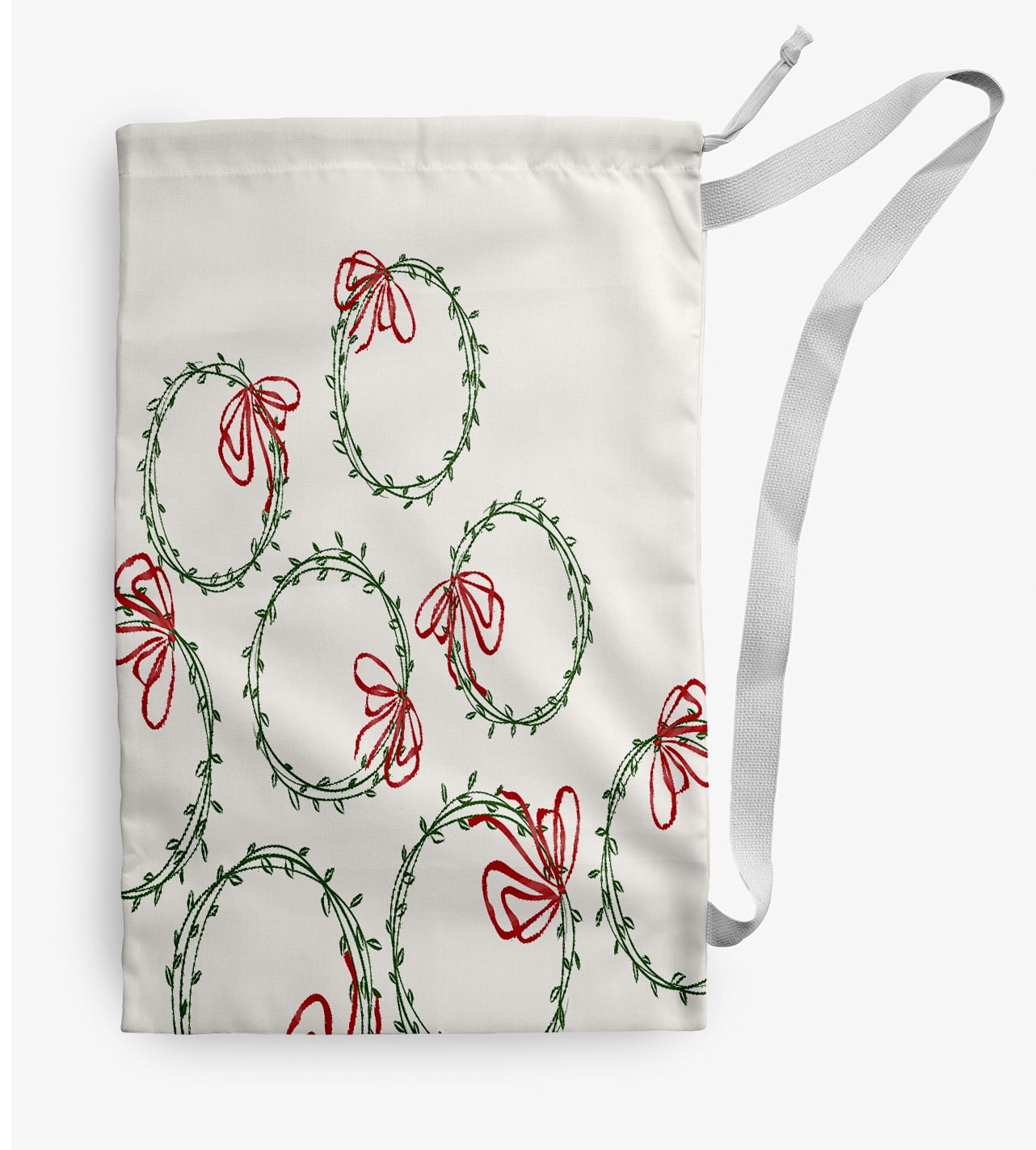 Simply Daisy Simple Wreath 28 x 36 in Green Laundry Bag