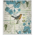 thumbnail image 1 of Simply Daisy Singing Bird Fleece Throw Blanket, Explorer Blue, Standard Throw, 1 of 4