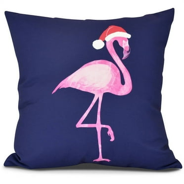 Simply Daisy, Snow Bird Animal Print Outdoor Pillow
