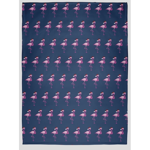 Simply Daisy Snow Bird Pattern 30" x 40" Christmas Throw Blanket, Navy