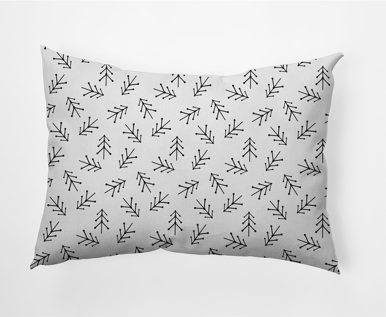 Simply Daisy Snow Colored Scattered Trees Winter Soft Spun Polyester Decorative Throw Pillow, 14" x 20"