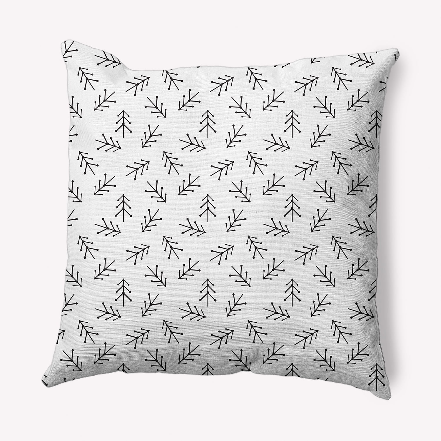 Simply Daisy Snow Colored Scattered Trees Winter Soft Spun Polyester Decorative Throw Pillow, 26" x 26"