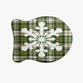 thumbnail image 1 of Simply Daisy Snow Flake on Plaid Fish Shape Pet Feeding Mat for Cats, 1 of 3