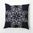 thumbnail image 1 of 16" x 16" Simply Daisy Snowflake Polyester Indoor/Outdoor Pillow, Navy (1 Count), 1 of 4