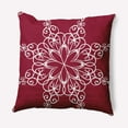 thumbnail image 1 of 16" x 16" Simply Daisy Snowflake Polyester Indoor/Outdoor Pillow, Red (1 Count), 1 of 4