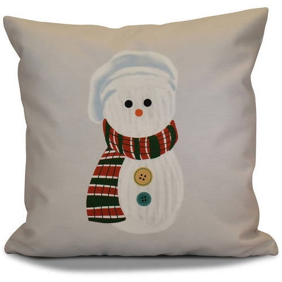 Simply Daisy Sock Snowman Geometric Print Outdoor Pillow