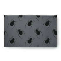 Simply Daisy Spider Pattern Steel Gray Halloween Chenille Area Rug, 18" x 30"