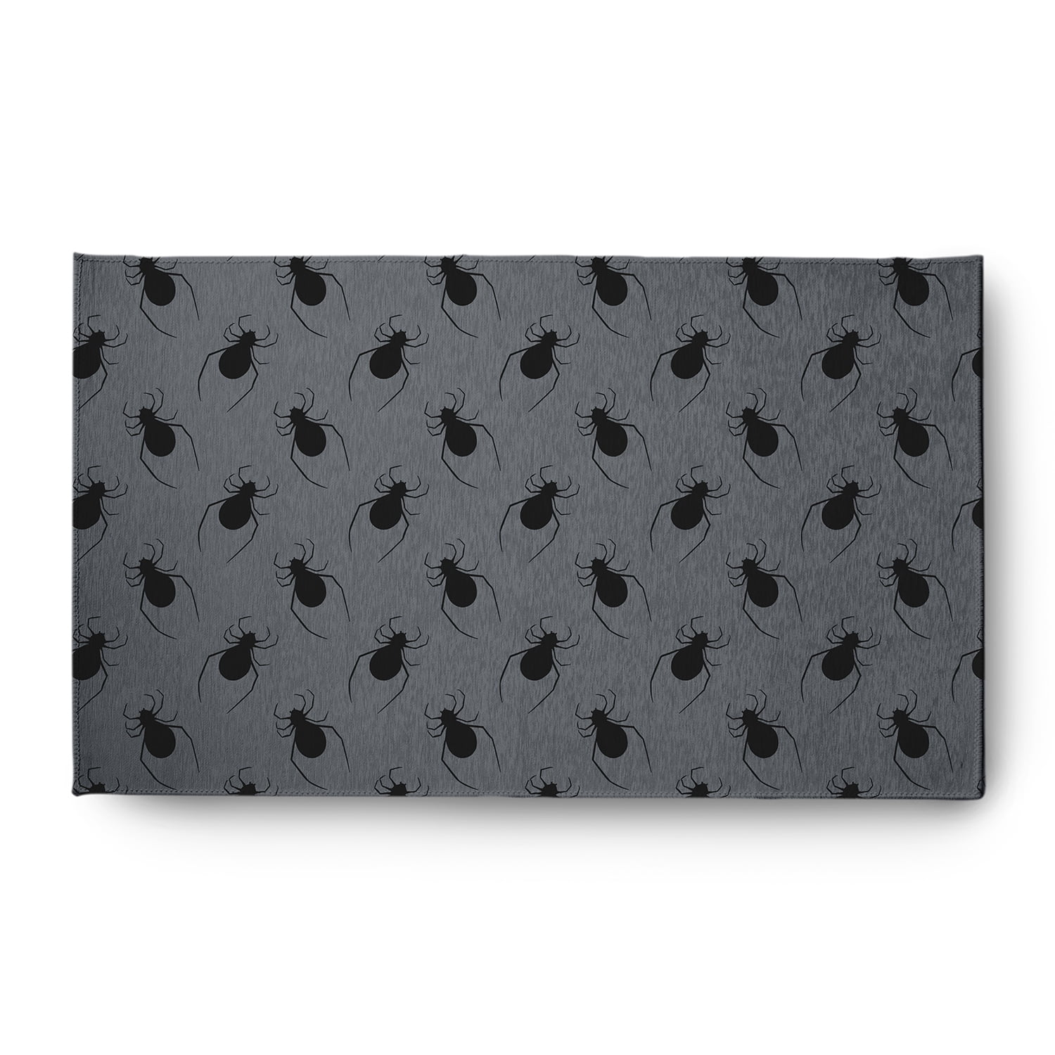 Simply Daisy Spider Pattern Steel Gray Halloween Chenille Area Rug, 3' x 5'