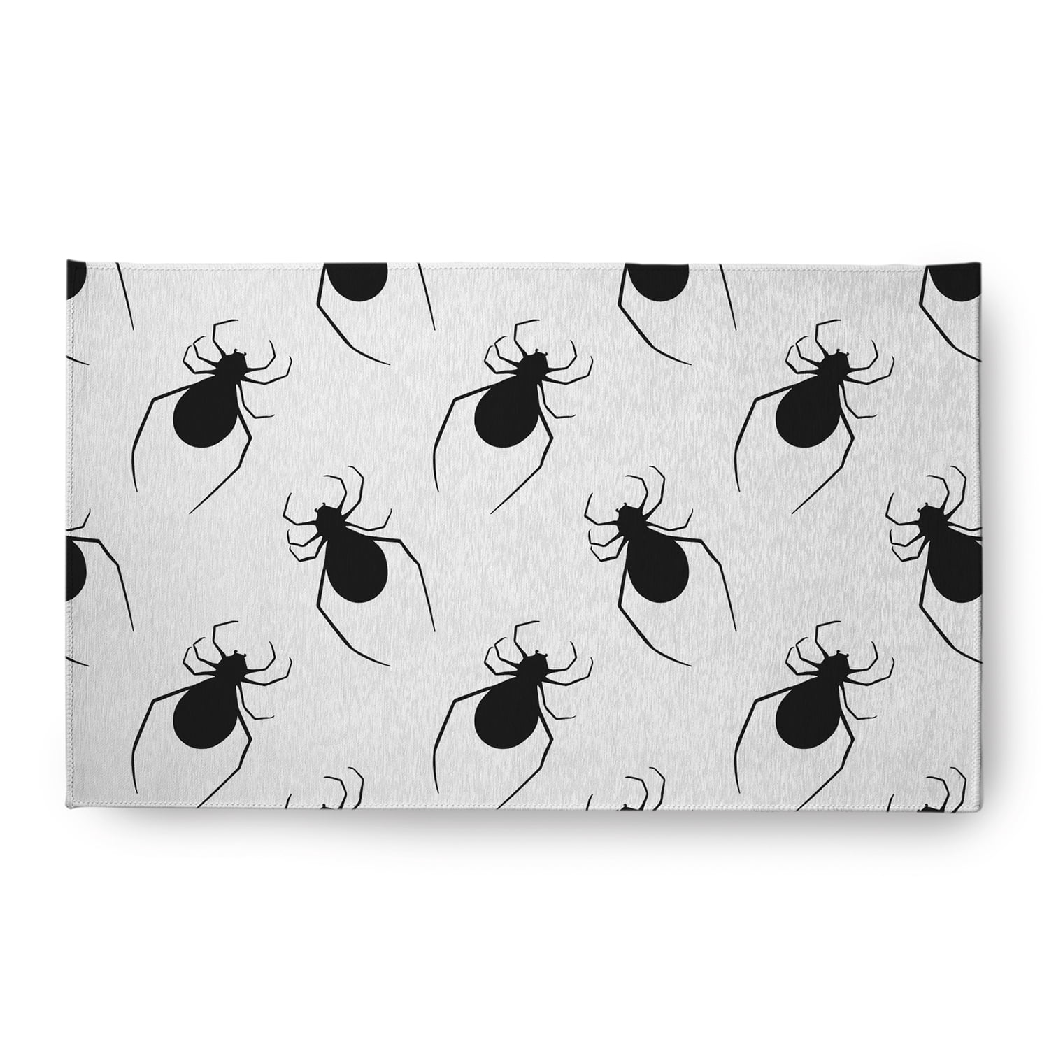 Simply Daisy Spider Pattern White Halloween Chenille Area Rug, 18" x 30"