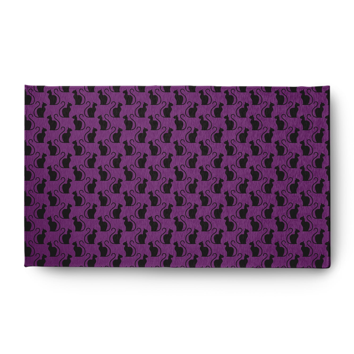 Simply Daisy Spooky Cats Amethyst Halloween Chenille Area Rug, 3' x 5'