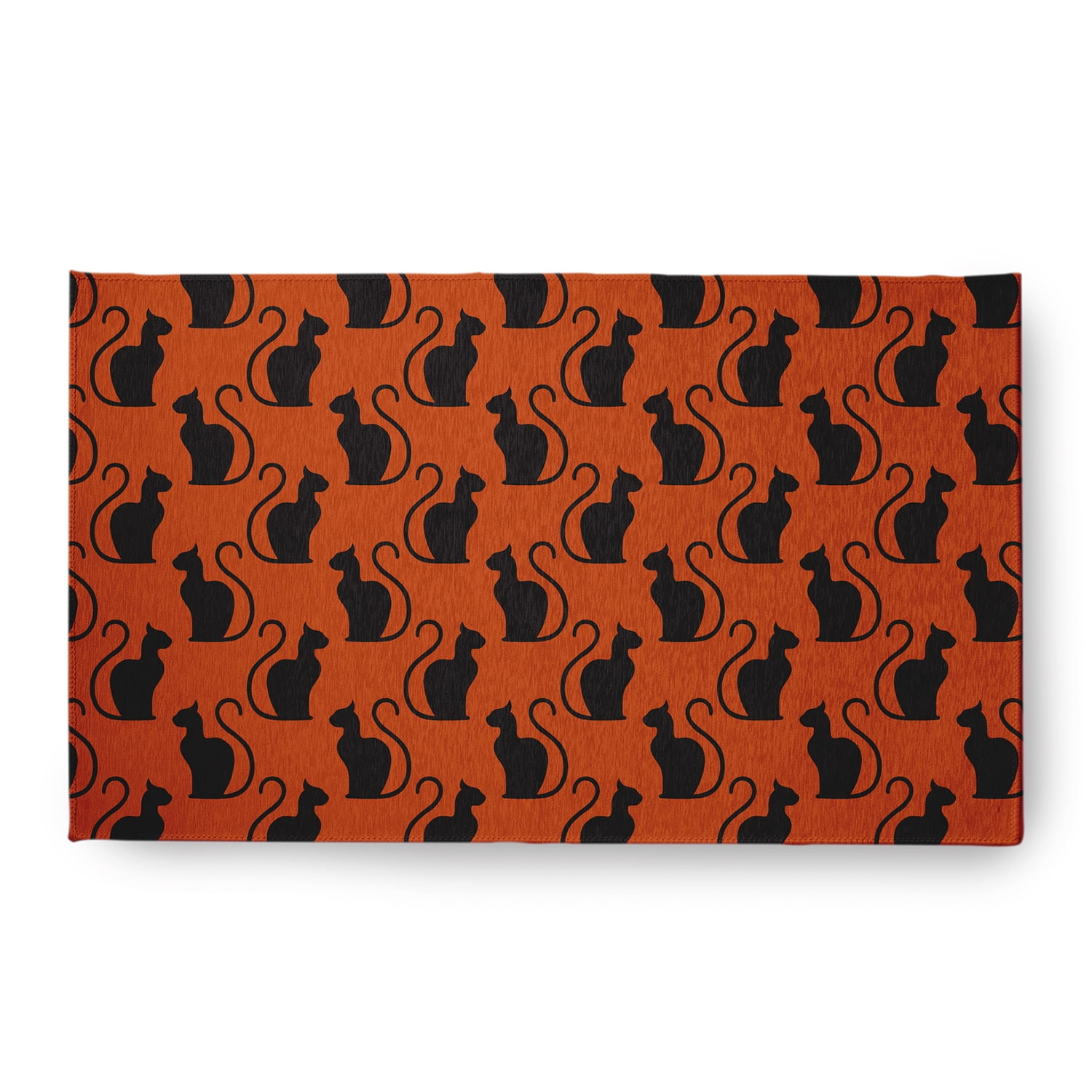 Simply Daisy Spooky Cats Sienna Halloween Chenille Area Rug, 18" x 30"