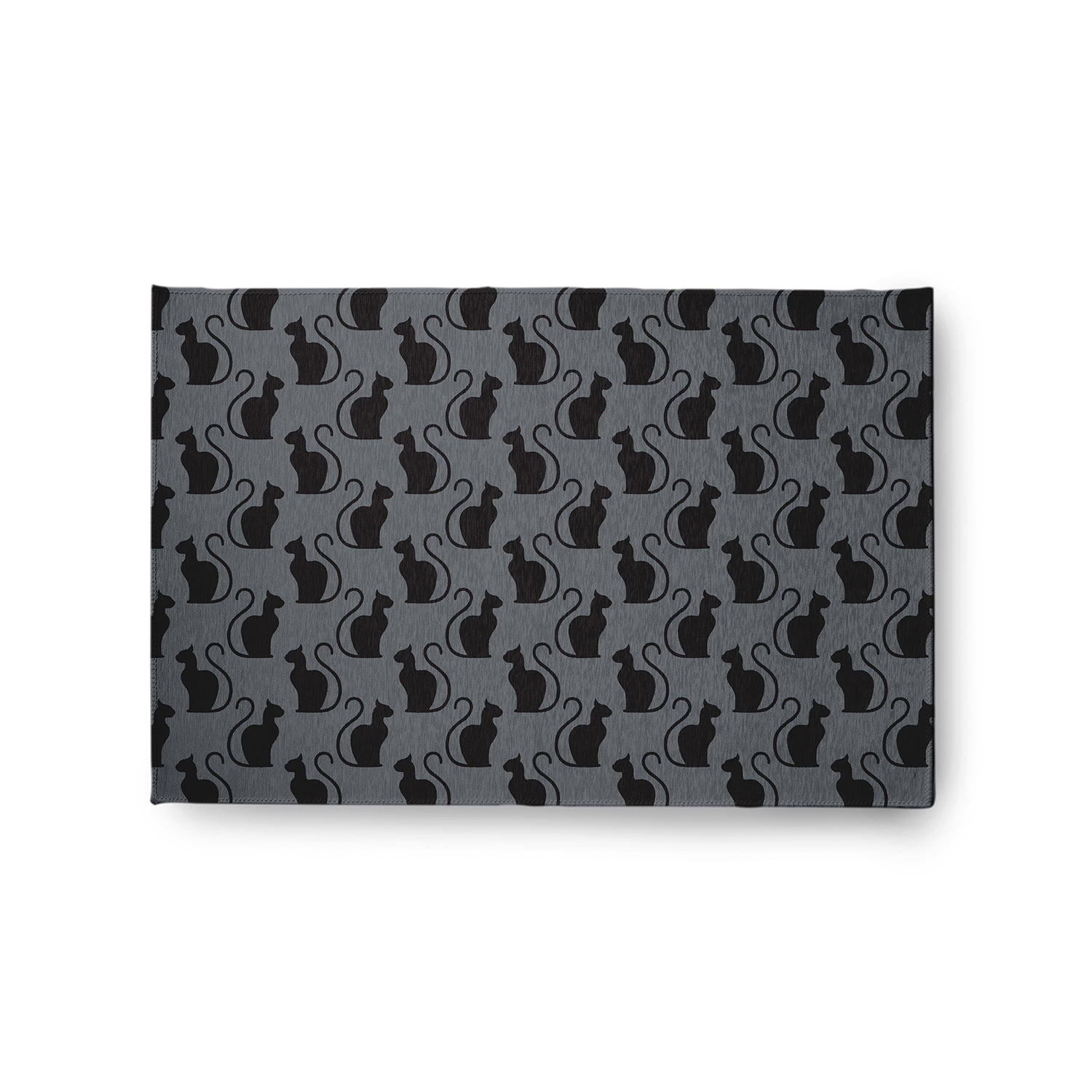 Simply Daisy Spooky Cats Steel Gray Halloween Chenille Area Rug, 2' x 3'