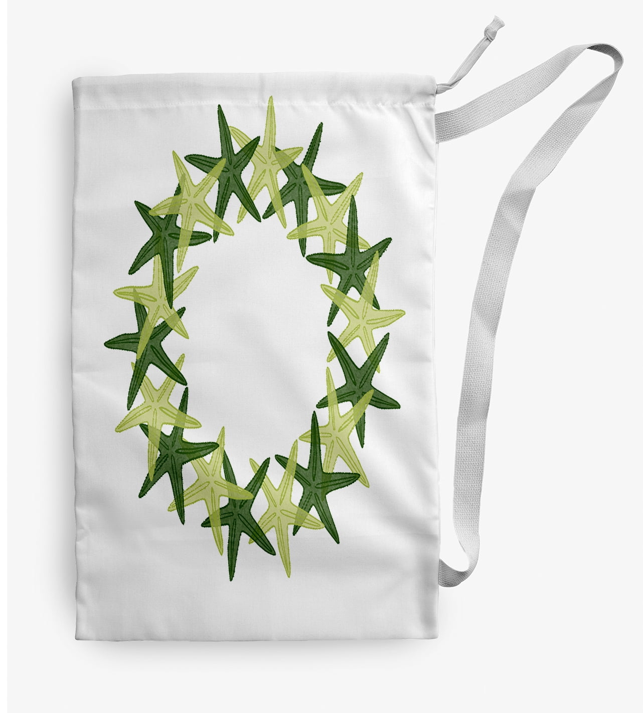 Simply Daisy Starfish Wreath 28 x 36 inch Green Laundry Bag